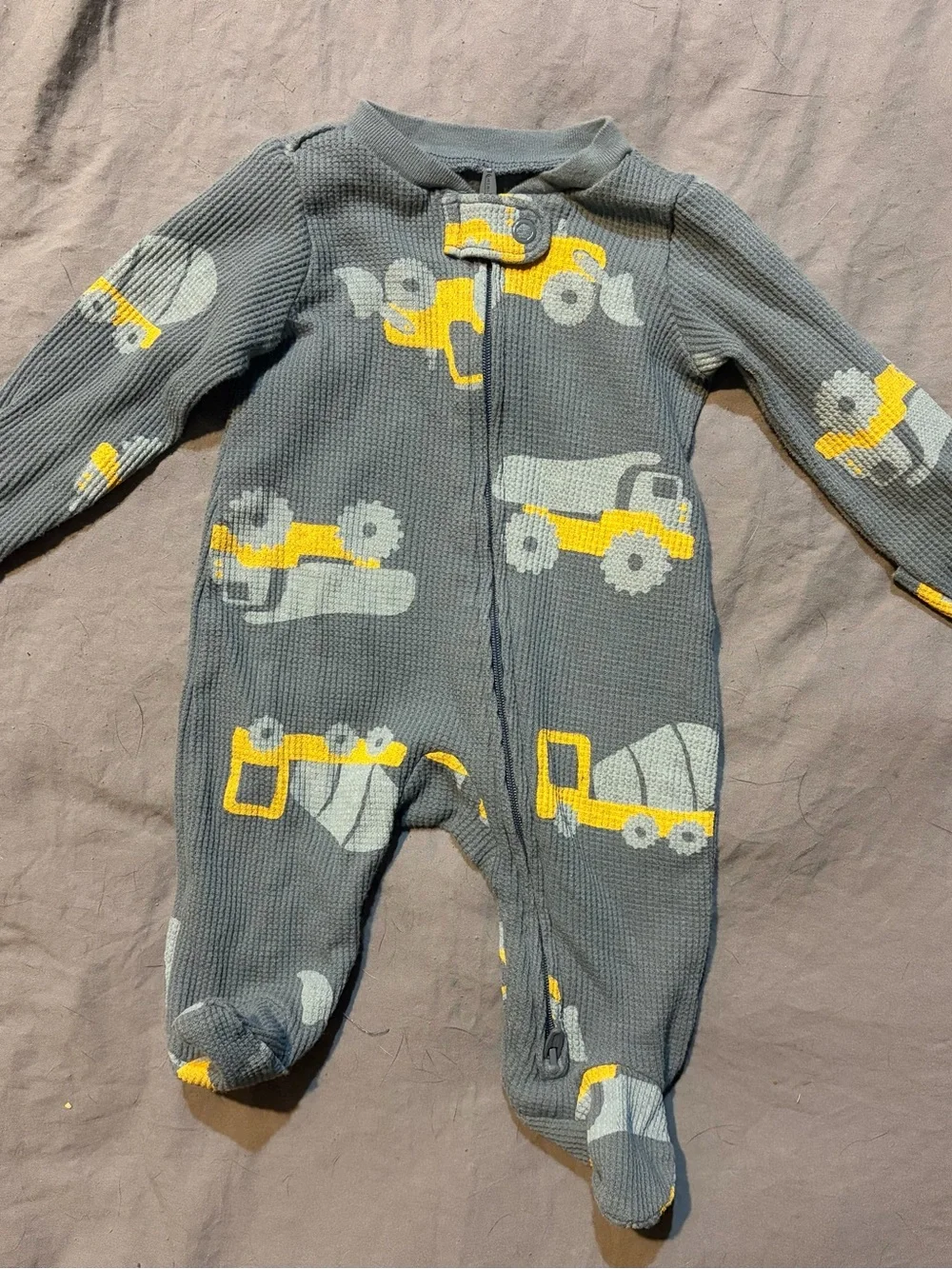 Stack of Newborn Sleepwear - Navy, Gray, White, Green